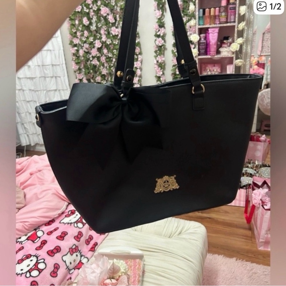 Juicy Couture Black Tote Shoulder Bag Purse